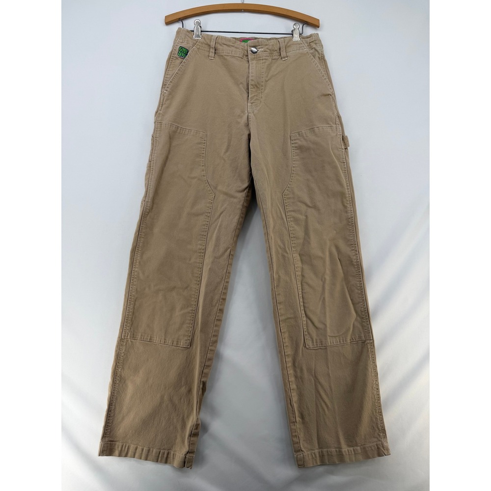Empyre Womens Tan Double Knee Carpenter Pants Khaki Utility Skate Trousers Sz: M